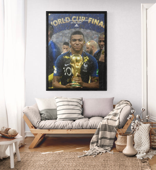 Kylain Mbappe World Cup Poster Print